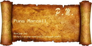 Puns Marcell névjegykártya